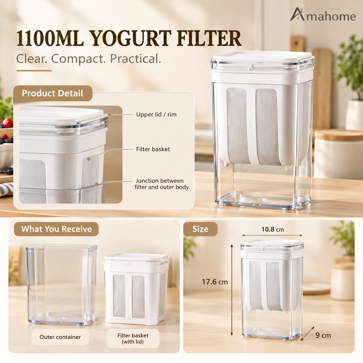 Yogurt Filter – Homemade Yogurt & Cheese Strainer