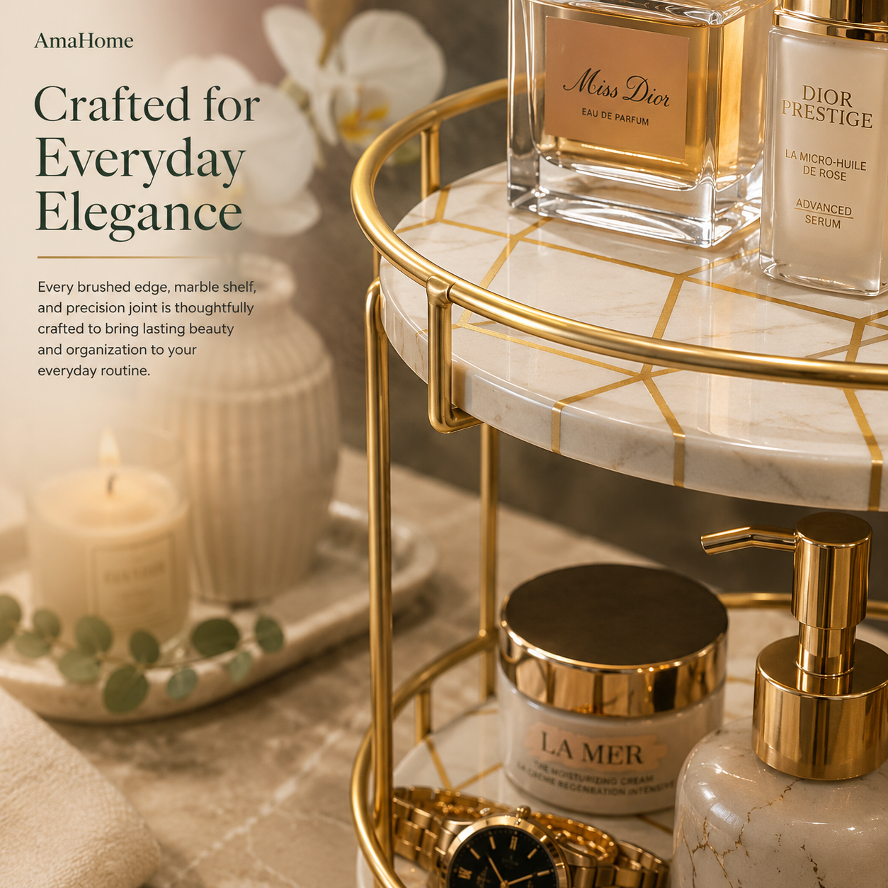 LuxeSteps™ Nordic Cosmetic & Perfume Organizer