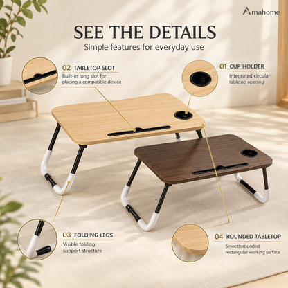 Foldable Laptop & Bed Table – Portable Folding Table