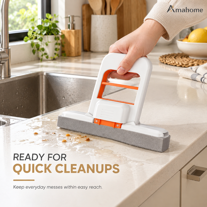 Handheld Floor Cleaning Brush – Compact Squeeze Cleaning Tool with Horizontal Cleaning Head