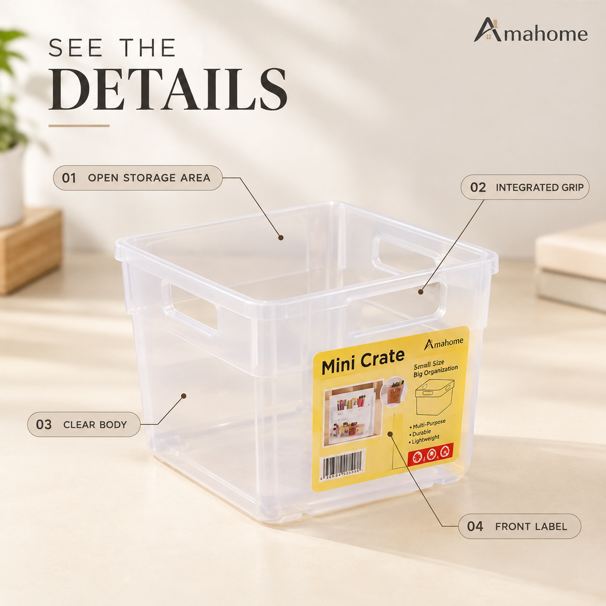 Mini Storage Crate – Small Things Organizer for Home & Office
