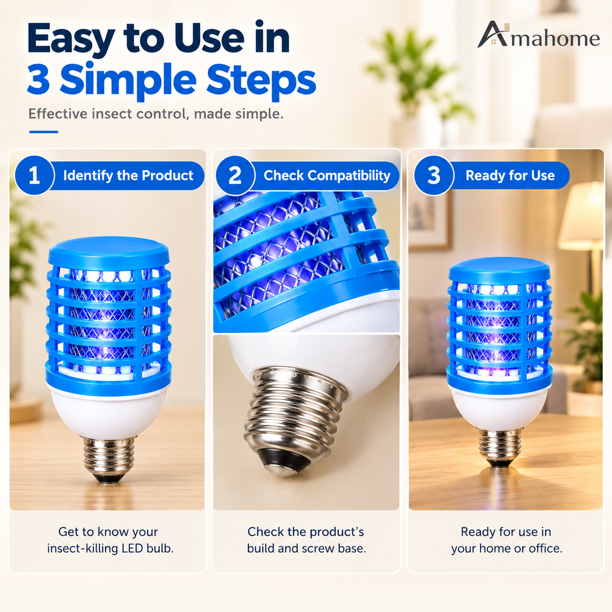 LED Mosquito Killer Lamp – Electric Insect Killer Bulb