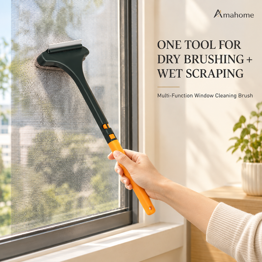 2-in-1 Window Squeegee & Scrubber Cleaning Tool – 45cm