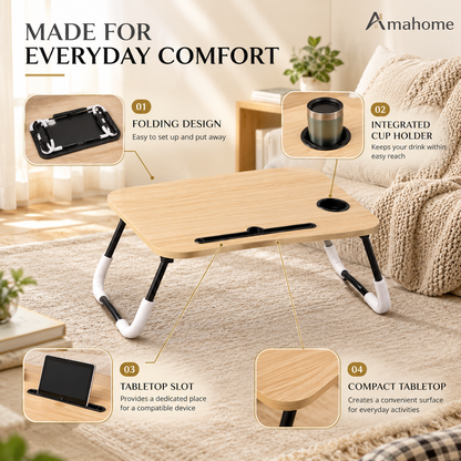 Foldable Laptop & Bed Table – Portable Folding Table