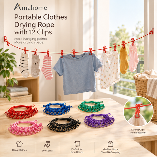 Premium 20-Clips Clothes Drying Hanger – Compact Laundry Drying Rack