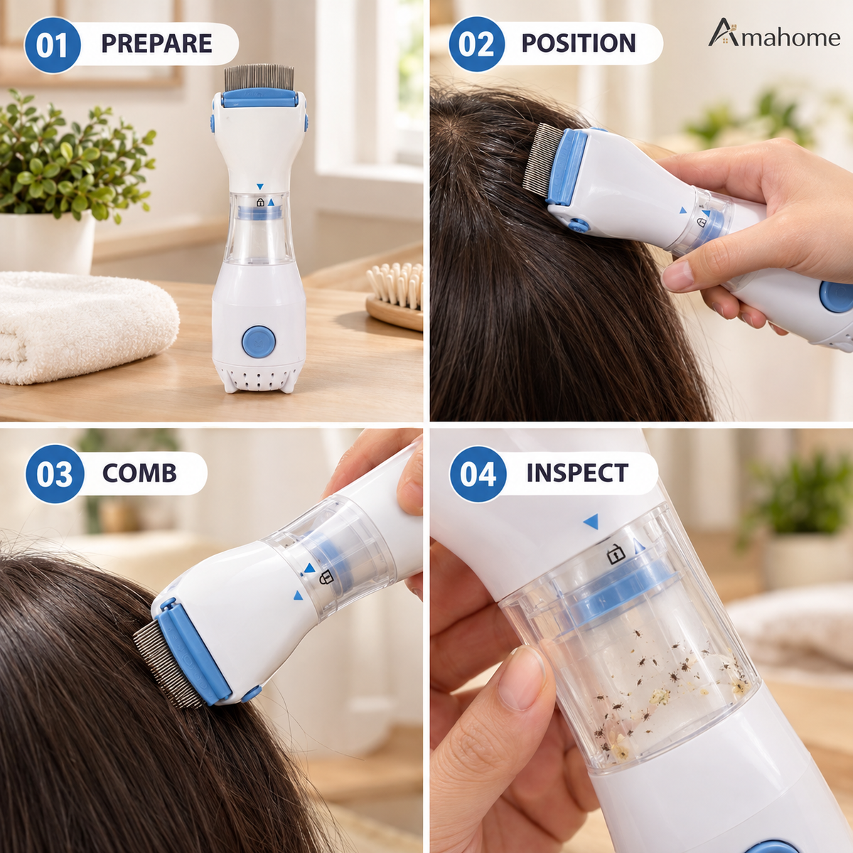 Electric Lice Comb – Gentle Scalp &amp; Lice Removal Comb
