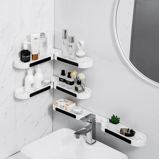 Rotatable Bathroom Corner Shelf Wall-mounted
