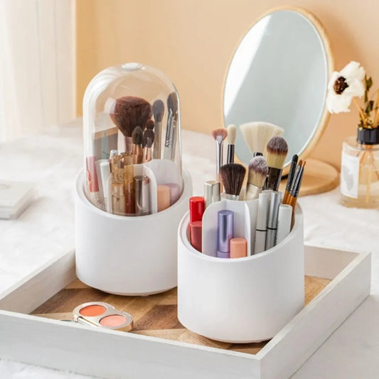 360° Rotating Makeup Brush & Cosmetic Organizer
