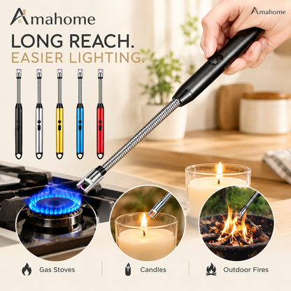 Long Reach Candle & Gas Stove Lighter – Flexible Neck Utility Igniter