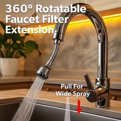 360° Rotatable Faucet Filter Extension