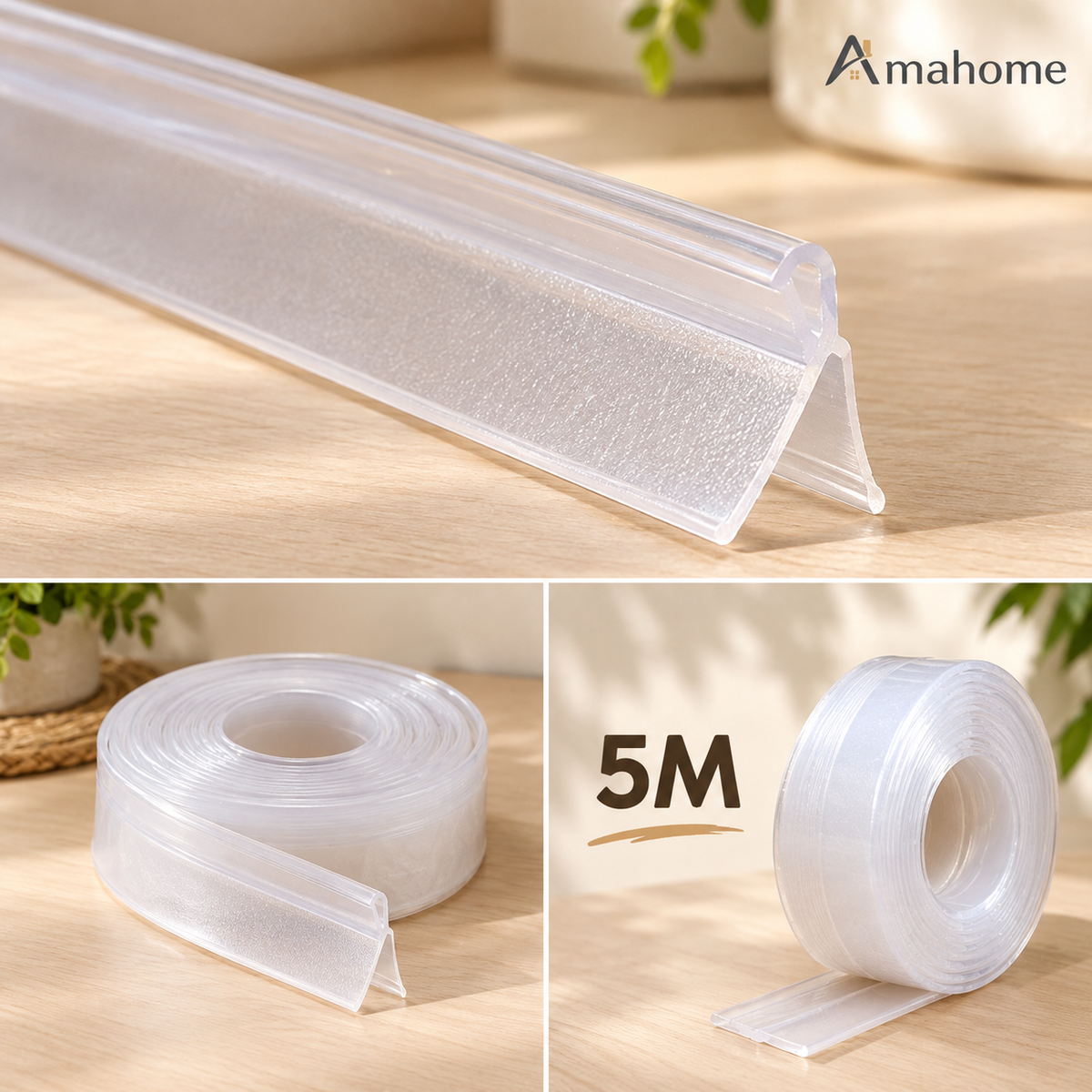 5M Silicone Door Gap Sealer Tape for Drafts, Dust & Pest Control