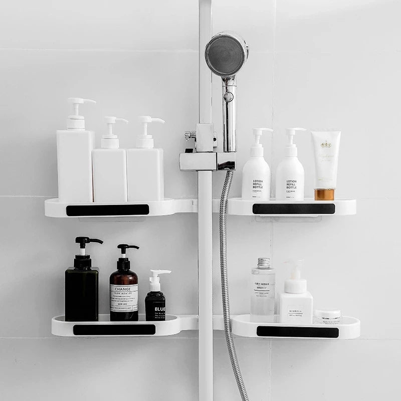 Rotatable Bathroom Corner Shelf Wall-mounted