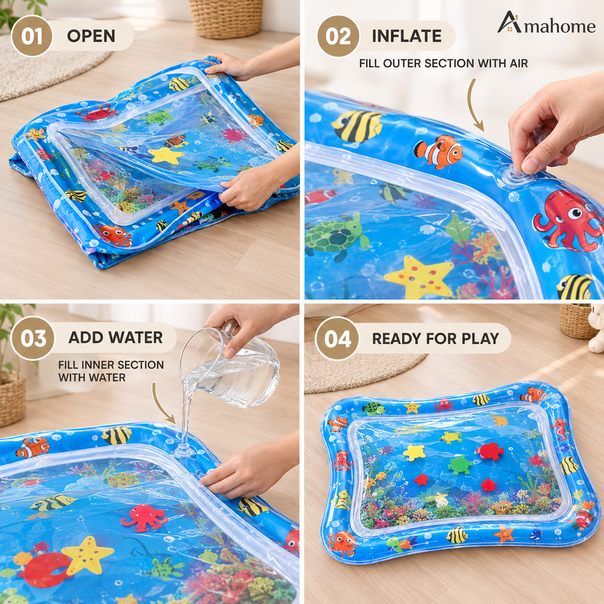 Baby Water Tummy Time Play Mat
