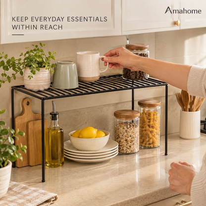 2-Tier Kitchen Storage Shelf – Space-Saving Countertop Organizer