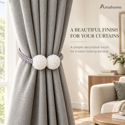 Decorative Beaded Curtain Tiebacks – Braided Rope Curtain Holdbacks