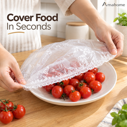 Flexible Food Storage Cover Bags – Stretchable Drawstring Food Protector