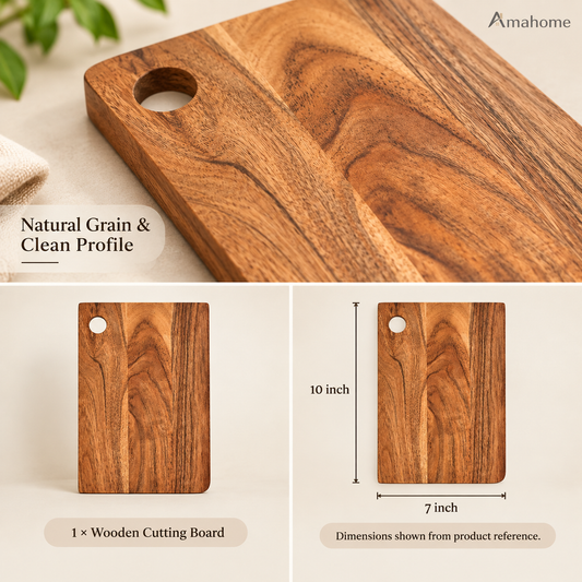 Premium Wooden Chopping Board – Natural Wood Kitchen Cutting Board