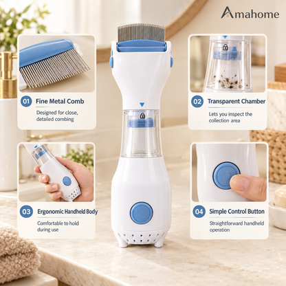 Electric Lice Comb – Gentle Scalp &amp; Lice Removal Comb