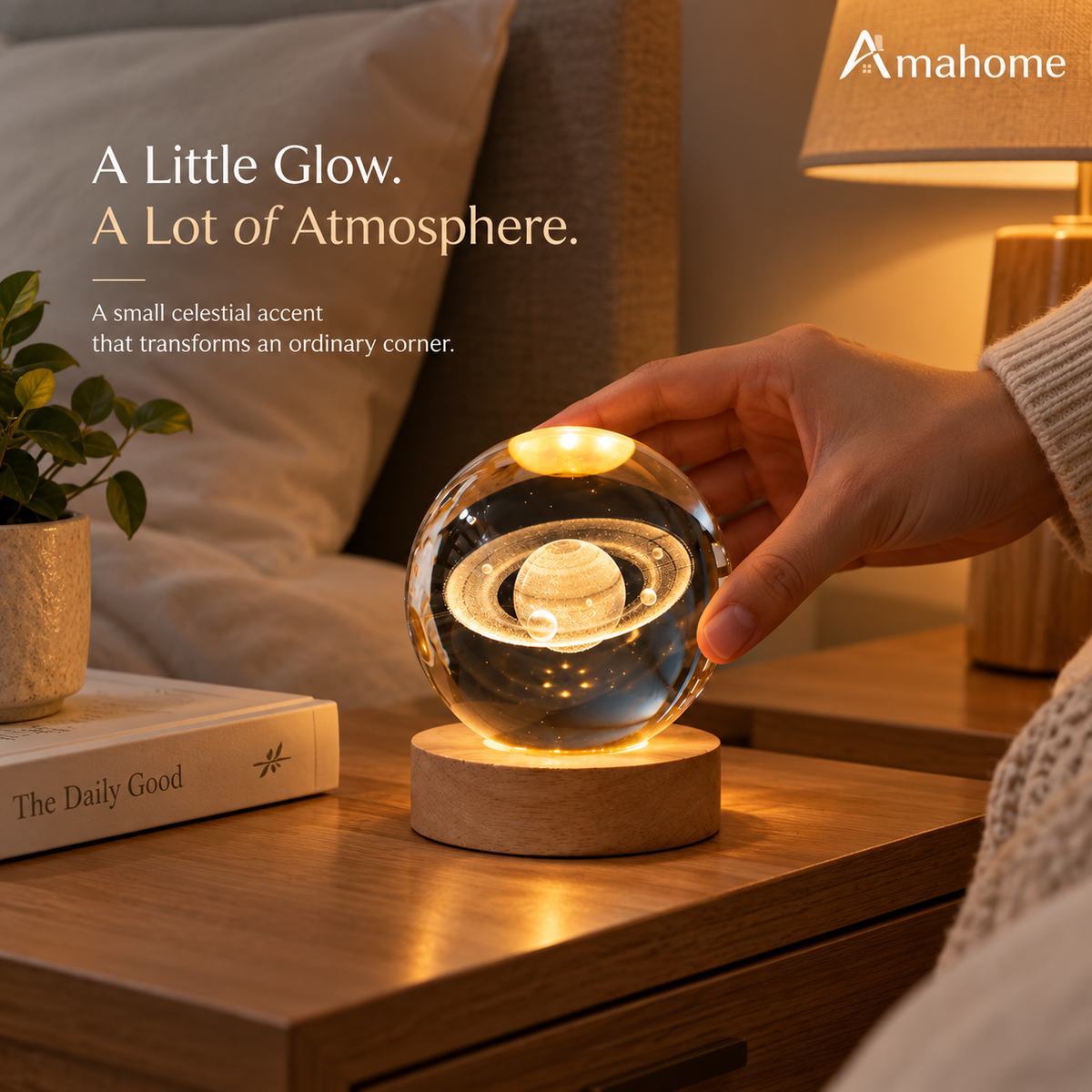 Celestial Crystal Planet Lamp – Premium LED Night Light
