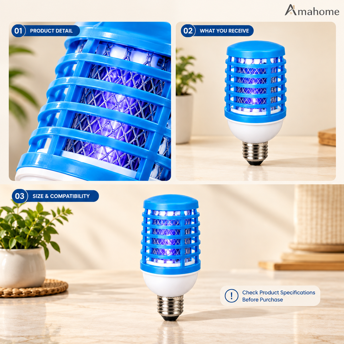 LED Mosquito Killer Lamp – Electric Insect Killer Bulb