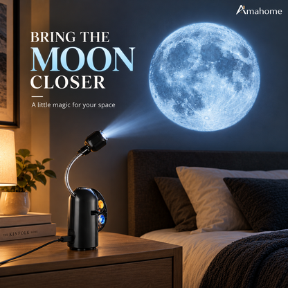 Galaxy Planet Projector Lamp – 360° Adjustable Moon & Solar System Projection Night Light