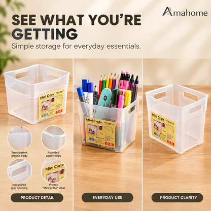 Mini Storage Crate – Small Things Organizer for Home & Office