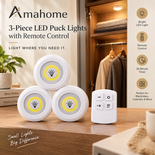 Rechargeable LED Cabinet Lights with Remote Control – Wireless Stick-On Lights