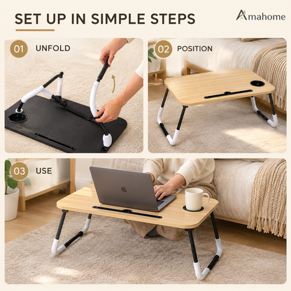 Foldable Laptop & Bed Table – Portable Folding Table