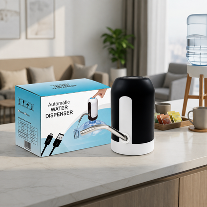 Smart Rechargeable Automatic Water Bottle Pump – One-Touch Universal 5-Gallon Dispenser