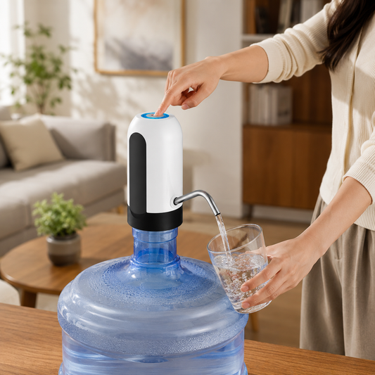 Smart Rechargeable Automatic Water Bottle Pump – One-Touch Universal 5-Gallon Dispenser