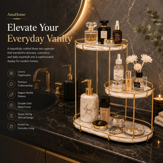 LuxeSteps™ Nordic Cosmetic & Perfume Organizer