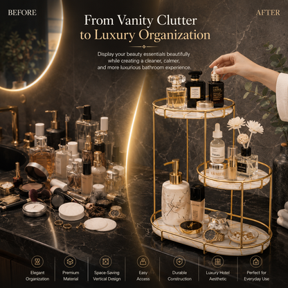 LuxeSteps™ Nordic Cosmetic & Perfume Organizer