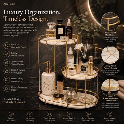 LuxeSteps™ Nordic Cosmetic & Perfume Organizer