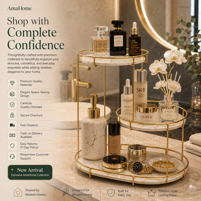 LuxeSteps™ Nordic Cosmetic & Perfume Organizer