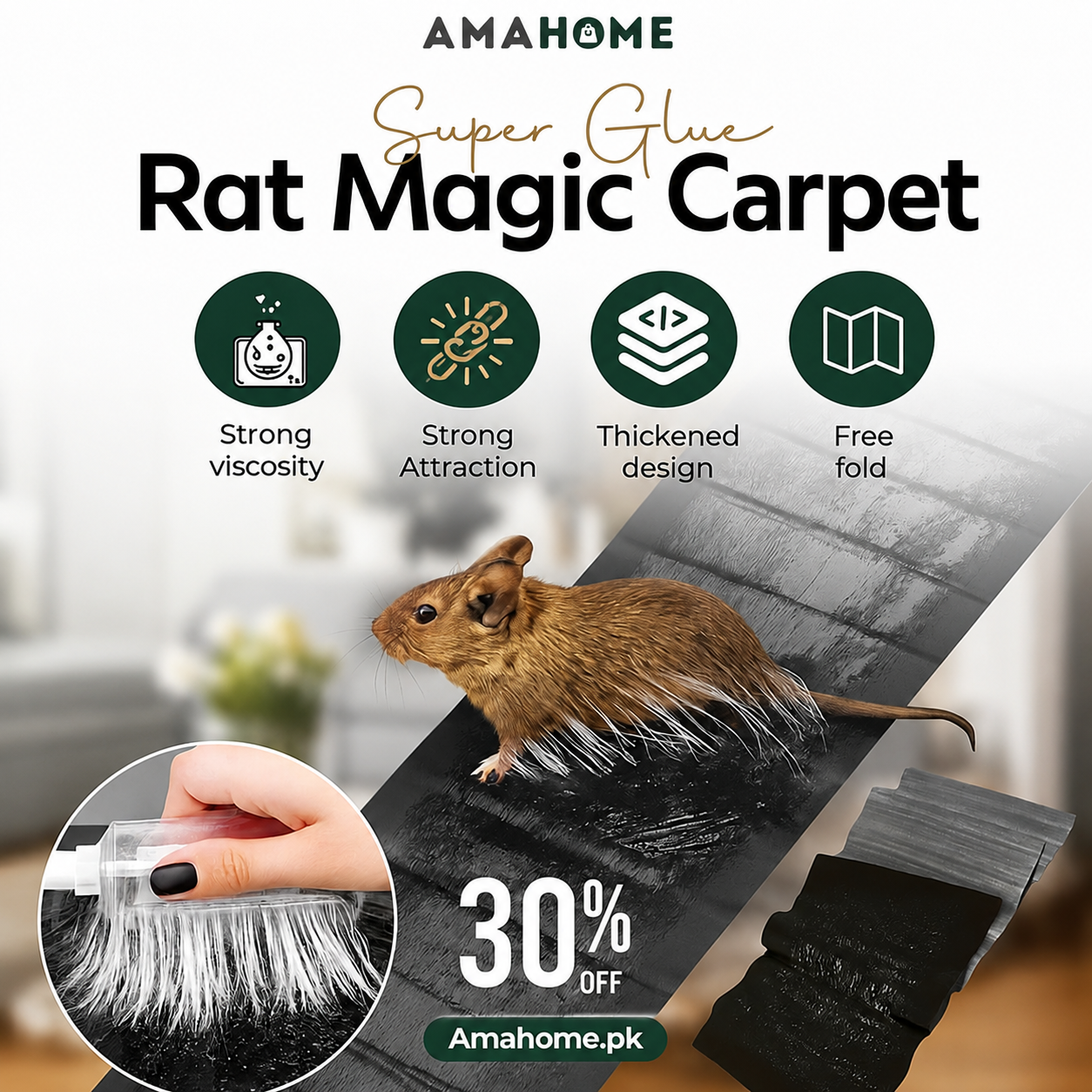Sticky Mouse Trap Glue Sheet, Extra Large Glue Traps for Mice and Rodents (47.2" x 11")
