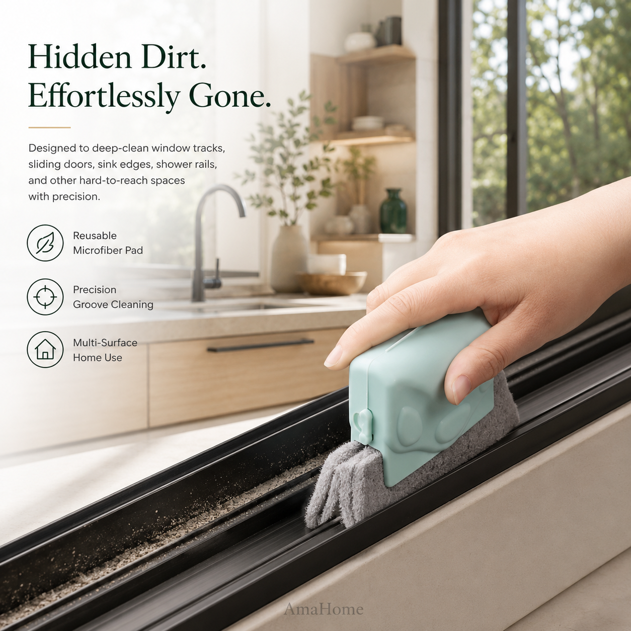 Multi-Function Window Gap Cleaning Brush