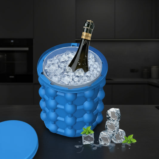 Durable Silicone Ice Cube Maker for Drinks, Parties & Freezer