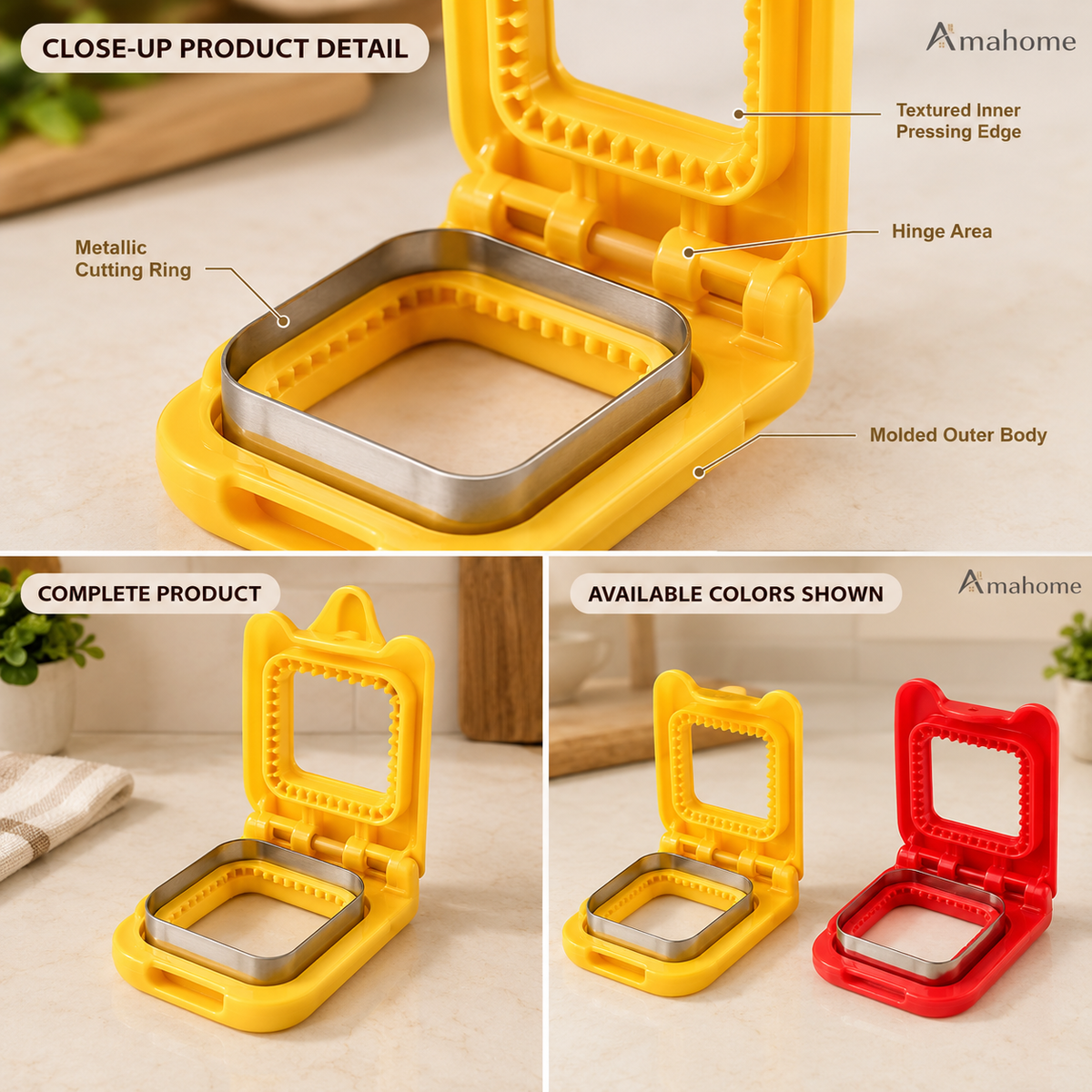 Sandwich Cutter & Sealer – Bread Pocket Maker & Sandwich Press Mold
