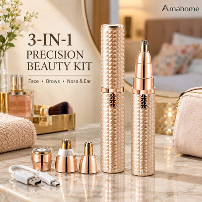 3-in-1 Precision Beauty Kit – Multi-Head Personal Grooming Trimmer