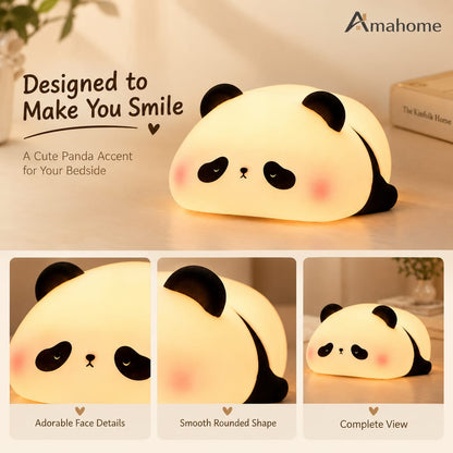 Cute Panda LED Night Lamp – Soft Glow Bedside Light for Bedroom & Kids Room