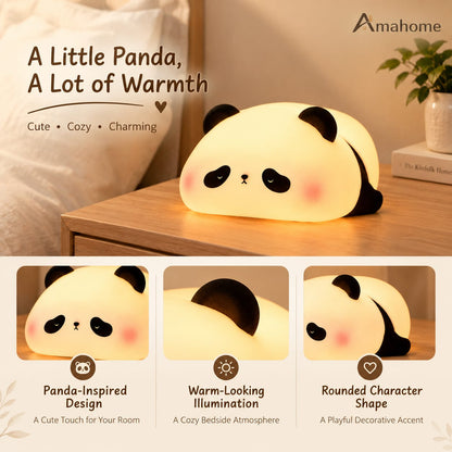 Cute Panda LED Night Lamp – Soft Glow Bedside Light for Bedroom & Kids Room