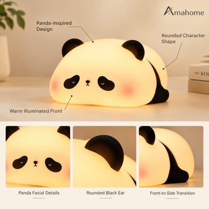 Cute Panda LED Night Lamp – Soft Glow Bedside Light for Bedroom & Kids Room