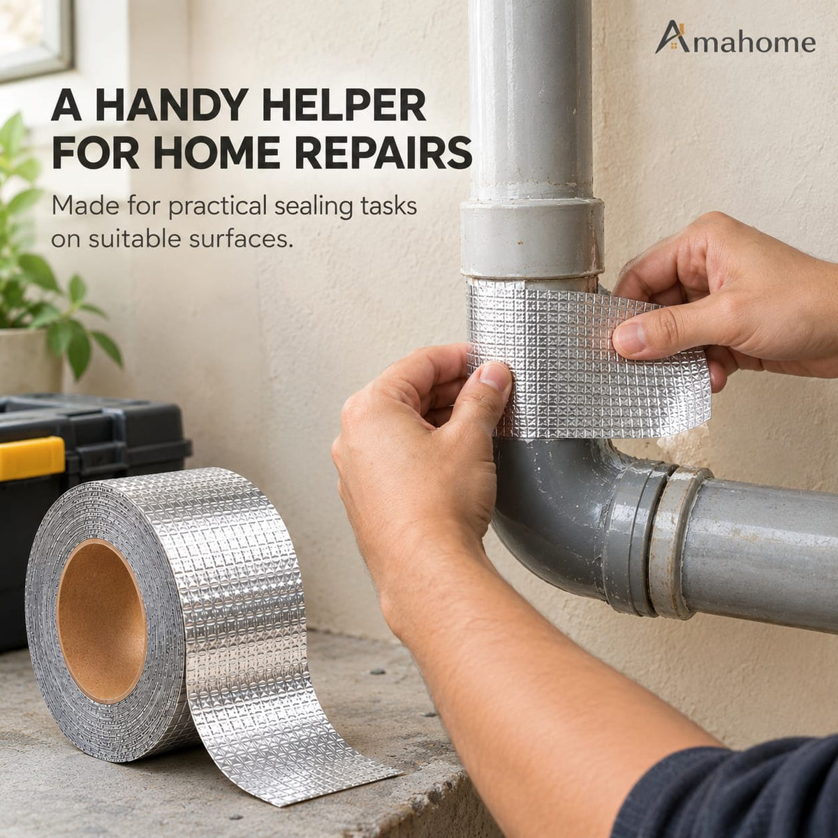 Silver Waterproof Repair Tape – Self-Adhesive Leak Repair & Sealing Tape for Pipes, Roofs & Home Repairs