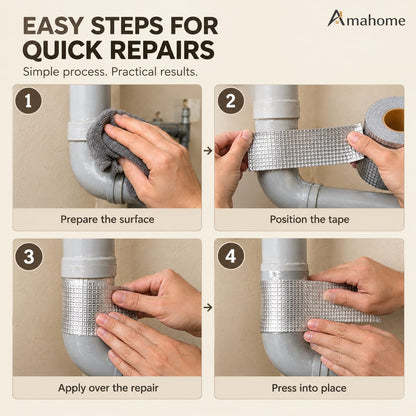 Silver Waterproof Repair Tape – Self-Adhesive Leak Repair & Sealing Tape for Pipes, Roofs & Home Repairs