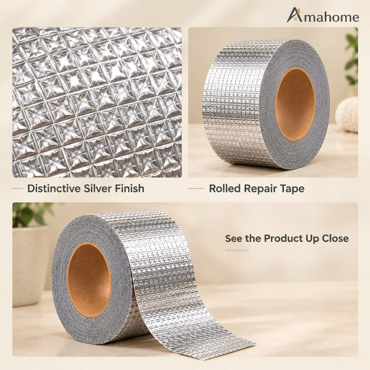 Silver Waterproof Repair Tape – Self-Adhesive Leak Repair & Sealing Tape for Pipes, Roofs & Home Repairs