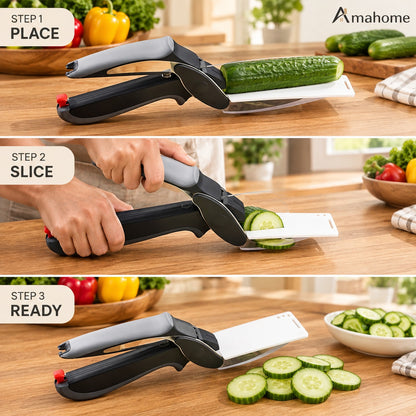 2-in-1 Manual Vegetable Slicer & Cutter – Fast & Easy Kitchen Chopper