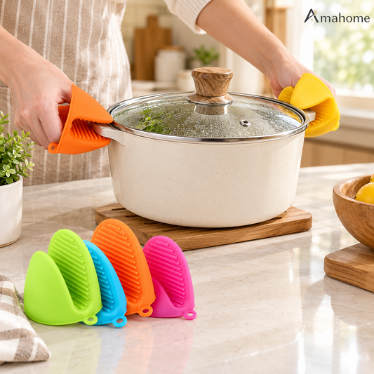 Silicone Mini Oven Mitt & Pot Handle Holder – Heat Resistant Kitchen Grip