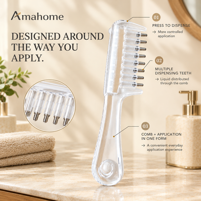 Liquid Dispensing Hair Comb – Scalp Oil Applicator & Hair Serum Distribution Comb