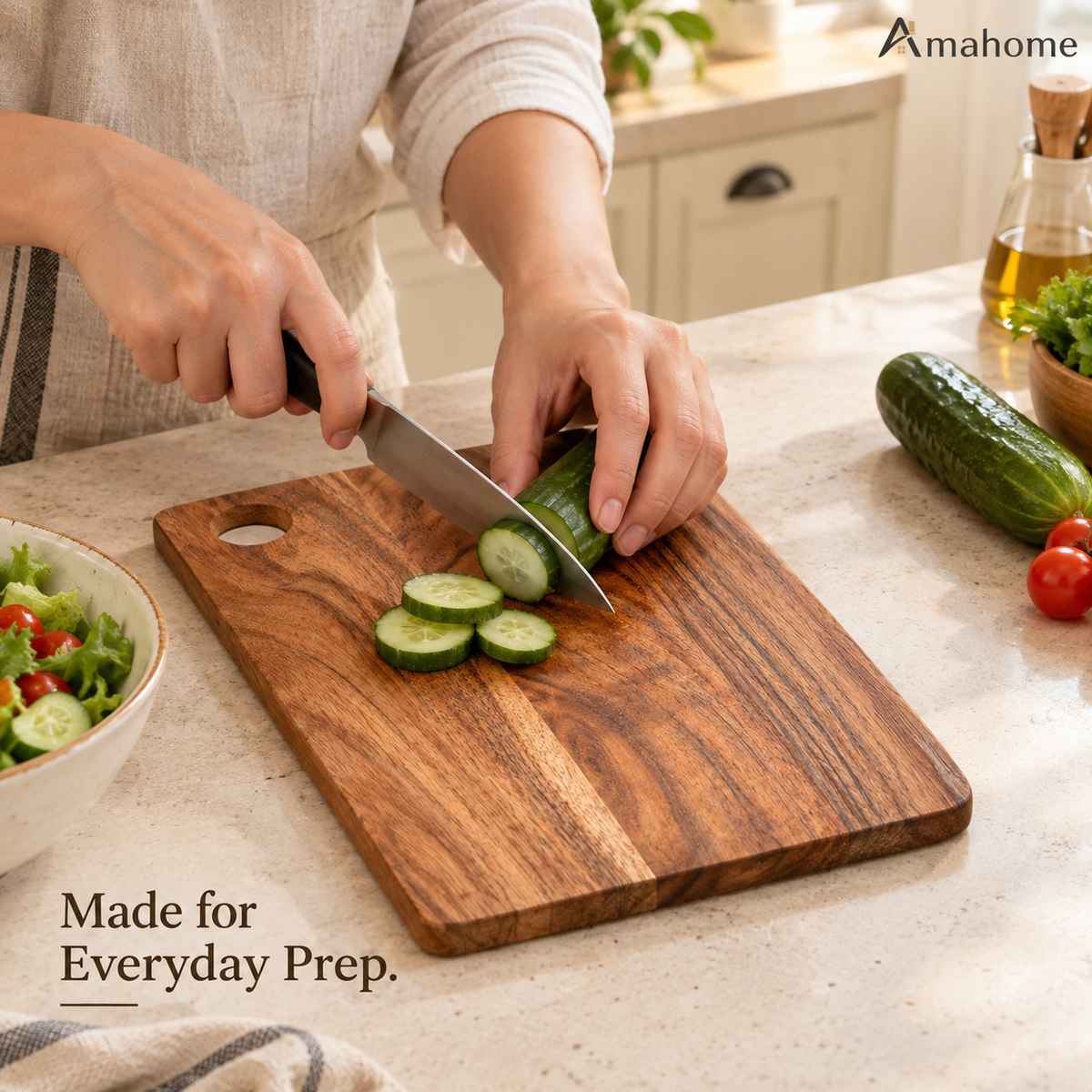 Premium Wooden Chopping Board – Natural Wood Kitchen Cutting Board