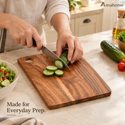Premium Wooden Chopping Board – Natural Wood Kitchen Cutting Board